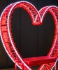 14 Şubat Oturaklı Led Kalp Dekoru