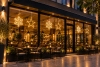 Cafe Vitrin Işık Süsleme