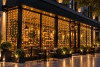 Cafe Vitrin Işık Süsleme