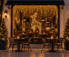 Cafe Vitrin Işık Süsleme